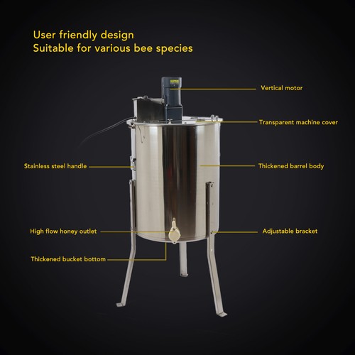 Electric honey extractor - honey,