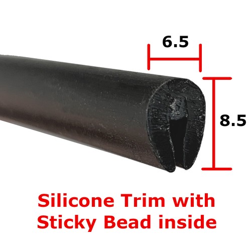 Black silicone trim with - silicone,