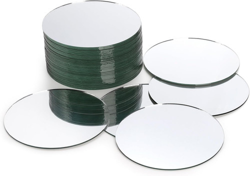 Set round mirror candle - round,