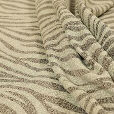 Brown Beige Zebra Print Woven Upholstery Fabric For Cushion & Curtain Per Metre