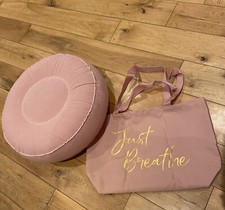 AVON Inflatable Cushion & Tote Bag, For Yoga/ Excersise, Pale Pink. NEW