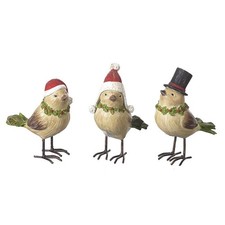 Set of 3 Christmas Robins