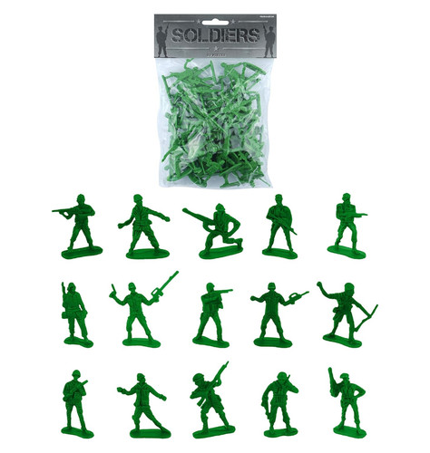 50x toy soldiers green plastic - soldiers,