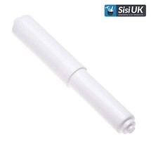 REPLACEMENT TOILET ROLL HOLDER ROLLER SPINDLE SPRING White Spare Loo Bathroom