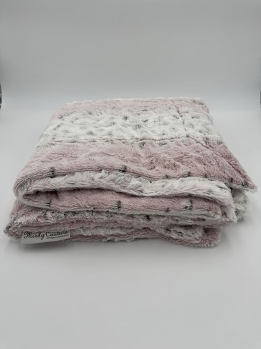 Minky couture pink white - minky,