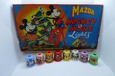 1x Vintage Mazda Mickey Mouse Christmas tree fairy light shade Pink Blue Red