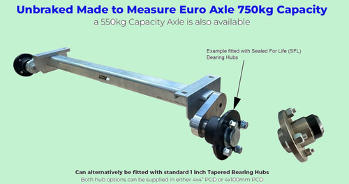 Unbraked trailer axles - unbraked,
