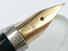 PARKER 14K Gold 585 75 Cisele 0 Ring Flat Fountain Pen Sterling Silver 925 65