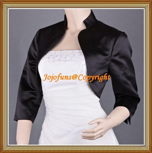Black satin wedding sleeve - black,