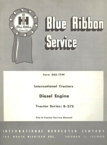 International harvester 275 - harvester, b-275
