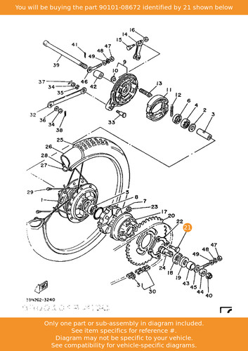 Yamaha bolt 90101 08672 - yamaha, 90101-08672