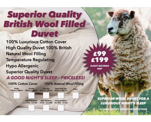 Job lot wool duvet super - lot, king