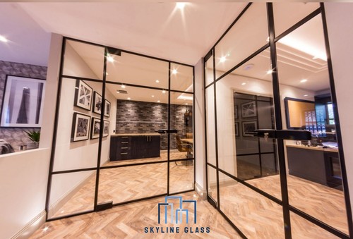 Glass partition wall - partition,