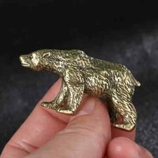 Small Brass Bear Animal Ornament Paperweight