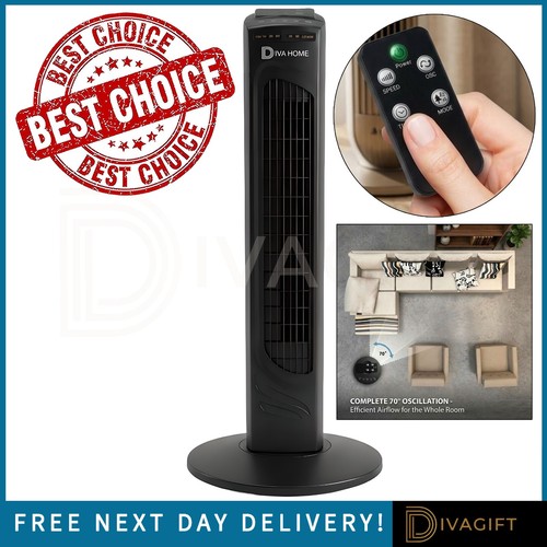Black tower fan - 28",