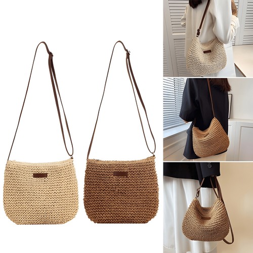 Womens straw crossbody bag - straw,