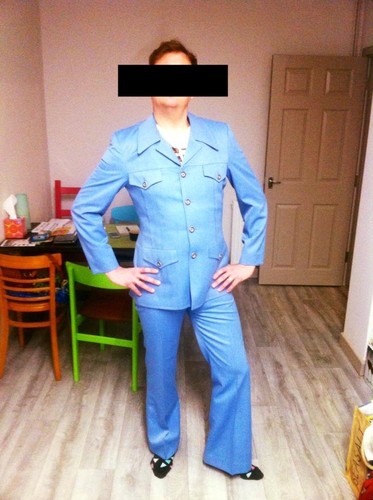 Vintage baby blue men 1970 - vintage, 1970's