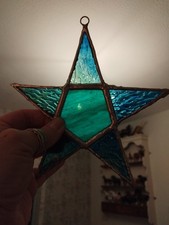 5 Point Star Green Blue Mix