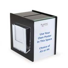 A4 Suggestion / Collection / Ballot Box / Feedback Box Acrylic With Paper Holder