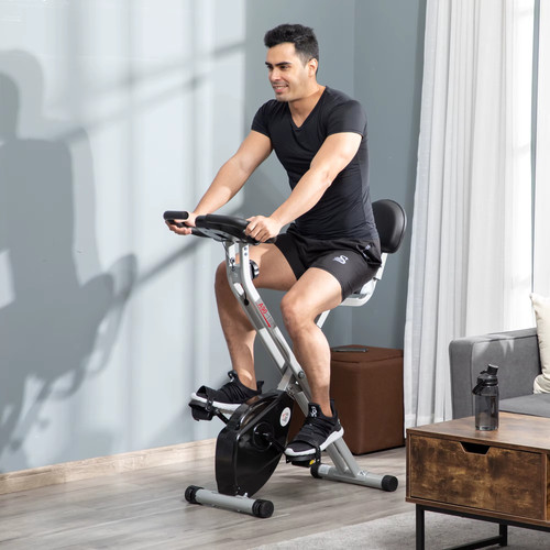 Foldable indoor exercise bike - exercise,