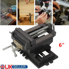 Drill Press Compound Cross Vice 6'' Heavy Duty Pillar Bench Slide Vise Clamp