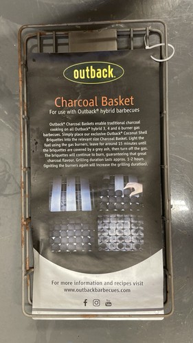 Outback charcoal basket - charcoal, for