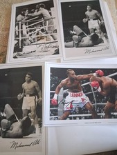 FOUR "MUHAMMAD ALI " SIGNED 6"X 4" BOXING  PHOTOS