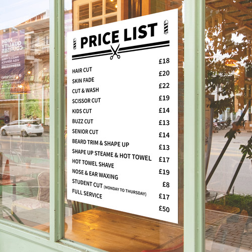 Barber shop personalised price - barber,