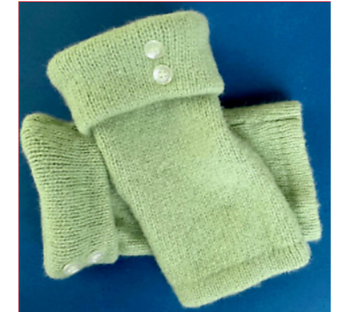 Fingerless gloves green - gloves,