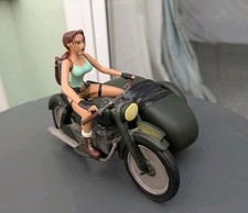 SLIGHT DAMAGE Lara Croft MOTORCYCLE SIDECAR Atlas Editions Scene MOTORBIKE 