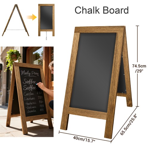 Wooden vertical blackboard - wooden,