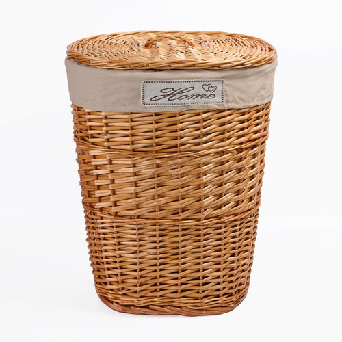 Wicker oval laundry - oval, basket