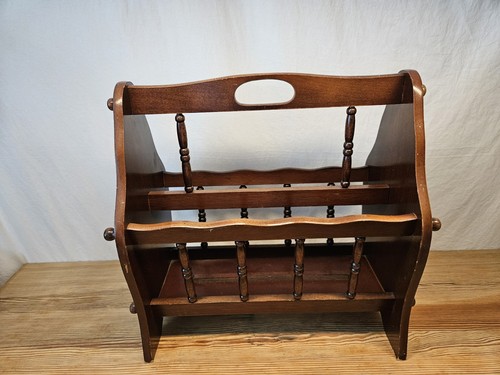 Vintage wooden magazine rack - vintage,