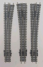 3x LONG PECO N GAUGE TRACK POINT TURNOUTS STRAIGHT LH RH 16CM LONG