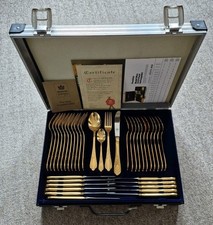 Bestecke Solingen 23/24 Karat Cutlery Set 'Modell Wien' Made In West Germany