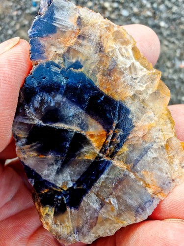 Blue john fluorite - blue,