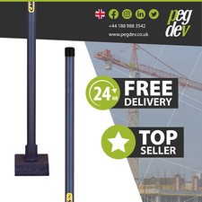 10lb Square Tarmac Asphalt Rammer - Durable Carbon Steel with Tubular Handle