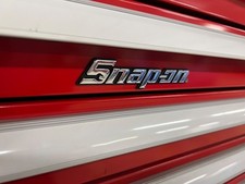 Snap On Tools METAL 3D Toolbox Roll Cab Chrome Badge Emblem Sticker Decal logo.