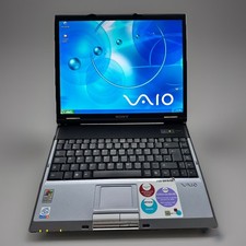 Vintage Sony Vaio Laptop 15” Model PCG-8N2M Pentium 4 512MB Ram 60GB HDD Win XP