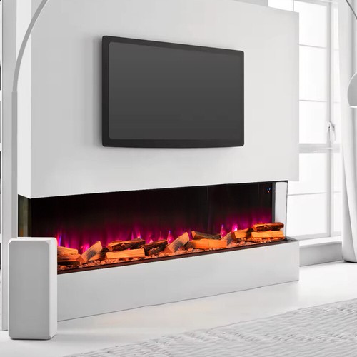 Led fireplace media - wall, fire