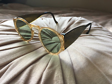 Vintage 1930s Celluloid Sunglasses Peach Green Art Deco