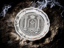Masonic temple cup - 12cm stainless steel - Freemasonry Masonic tray seal