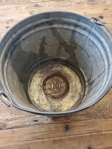 Vintage galvanized metal pail - vintage,