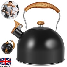 2.5L Whistling Kettle Stainless Steel Camping Kettle for Gas Stove Induction Hob