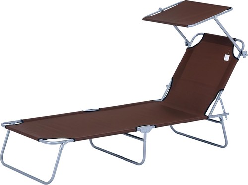 Folding sun lounger - folding, with