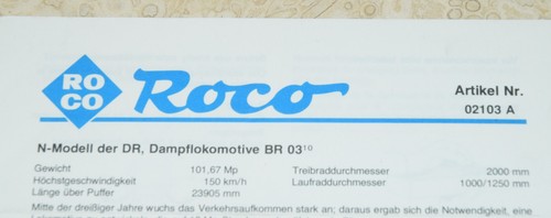 Roco 4114 instruction leaflet - instruction,