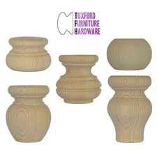 * SINGLE LARGE Wooden Pine Furniture & Chest Foot 83mm Dia. CHOOSE STYLE +