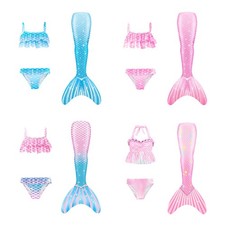 3PCS  Girls Mermaid Tail