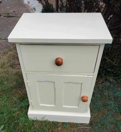 Solid pine cream - , painted
