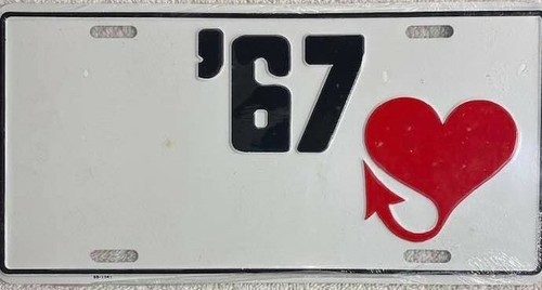 1967 booster license plate - booster,
